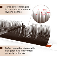 Extensions de cils Marron Camellia J B C LB LC LU, plusieurs longueurs, volume facile à former, plateaux de cils en cachemire