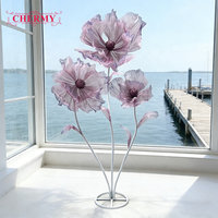 Décorations de mariage en gros, grandes et hautes, ensemble de supports de fleurs géantes romantiques en soie, fleurs artificielles géantes sur pied
