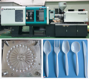Machine <span class=keywords><strong>de</strong></span> moulage par injection pour la fabrication <span class=keywords><strong>de</strong></span> couteaux, cuillères et fourchettes jetables Haijiang <span class=keywords><strong>de</strong></span> 240 tonnes - Product Image 5