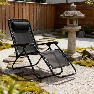 Chaise longue de jardin pliable à gravité zéro, design moderne, résistante aux UV, <span class=keywords><strong>en</strong></span> acier, pour l'extérieur - Product Image 3