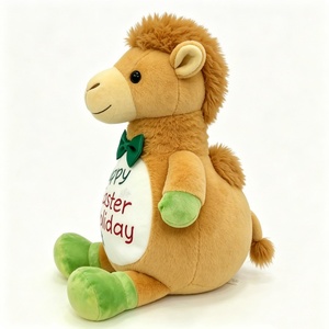 Camello de Peluche Personalizado con Lazo, Camello de Peluche para Pascua, Juguete de Peluche de Camello, Animal de Peluche de Camello Feliz Pascua - Product Image 2