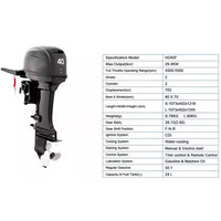 Motor Tempel 40hp Laris Manis, Poros Pendek, Remote, 2 Tak, Bensin, 40 hp, Mesin Tiller untuk Perahu Karet Pancing