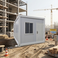 Bureau modulaire en acier de 20 pieds à assemblage rapide, conteneur préfabriqué portable pour chantier, entrepôt et villa
