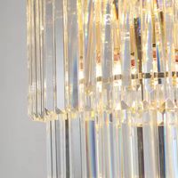 Personnalisé Nordique Moderne Hôtel Lobby Villa Escalier Pendentif Lumière Grand Long Lustre En Cristal De Luxe
