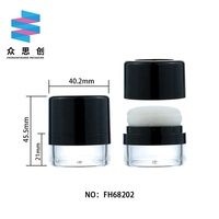 Vente en gros de boîtes de poudre libre cosmétique ronde vide pour le maquillage, le blush, les soins capillaires, la poudre fixante avec miroir et houppette 10g