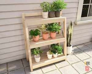 Étagère verticale pour plantes en <span class=keywords><strong>bois</strong></span> à 4 niveaux, support de jardin pour bricolage, <span class=keywords><strong>jardinière</strong></span>, <span class=keywords><strong>jardinière</strong></span> verticale surélevée, plan pour plantes succulentes - Product Image 1