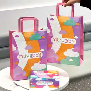 Sacs à emporter en papier kraft biodégradable et recyclable, personnalisés, écologiques, avec poignées plates/torsadées pour la livraison de produits de boulangerie et l'emballage alimentaire - Product Image 3