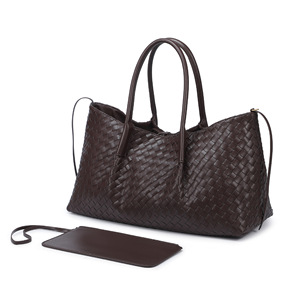 Factory Wholesale Hand Woven Leather Women Tote <strong>Bag</strong> Fashionable Luxury Mother Child <strong>Bag</strong> Shoulder Crossbody Hand Held <strong>Bag</strong> - Product Image 2