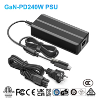 Adaptateur d'alimentation USB-C PD240W GaN à verrouillage par vis pour PC médical, industriel, PoE, AV, Edge Computing, station de travail mobile