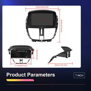 Autoradio Android dédié Peugeot 207 Podofo 7 pouces 2+64 Go CarPlay sans fil Android Auto GPS WiFi FM RDS OEM - Product Image 5