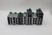 Switch Jaringan Industri Mini 10/100Mbps Gigabit 1-8 Port dengan Port Serat SC/FC/ST/SFP, Switch Ethernet Ringkas untuk Pemasangan DIN-Rail