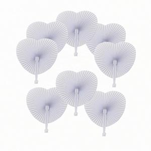 Abanicos de Papel Plegables Duraderos con Forma de Estrella Blanca, Asas de Plástico, Colores Personalizados, Logotipo Personalizado, Pintura DIY - Product Image 1