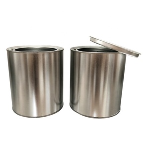 Lon thiếc nhỏ tròn 250ml, loại có nắp kín, trống, dùng đựng sơn hoặc nến - Product Image 5