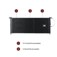 Système de sonorisation professionnel DBK Dual 8 pouces Line Array pour DJ, événements et églises
