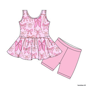 Conjunto de Pijama de 2 Piezas para Bebés y Niños, 95% Bambú, 5% Spandex, Manga Corta y Pantalones, Ropa de Dormir - Product Image 5