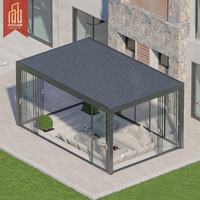Fabrication 3x3 3x4 5x5 5x4 Pergola Entièrement Automatique Rétractable Coulissante Imperméable Terrasse Toit Aluminium Pergola Pièce Ensoleillée