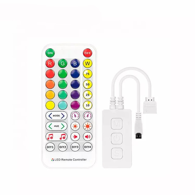 SP613E SP614E Blue Tooth LED RGBW RGB Strip SPI 5V 12V 24V 144W LED APP & Music Built-in Mic Mini Controllers IR Remote Control