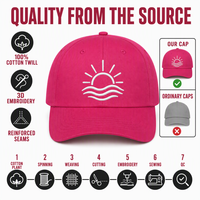 Gorra de Béisbol Bordada Ajustable de 6 Paneles, Estructurada, de Sarga de Algodón, con Logotipo Personalizado, Certificación CE, Venta al Por Mayor