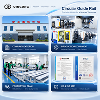 Rails de guidage circulaires linéaires en acier moulé/acier inoxydable renforcés par Qingong, avec roulement de précision de 0,5 mm, vitesse réglable de 1 à 80