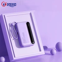 Batterie externe portable ultra-mince Li-Polymère 10000mAh 20W Chargeur rapide Affichage LED Support Câbles Utilisation extérieure Logo personnalisé