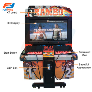 Macchina Arcade Sparatutto a Moneta <span class=keywords><strong>Rambo</strong></span> First Blood con Schermo LCD HD da 55 Pollici e Doppia Pistola, Simulatore di Gioco Stallone per Centri Divertimento - Product Image 4