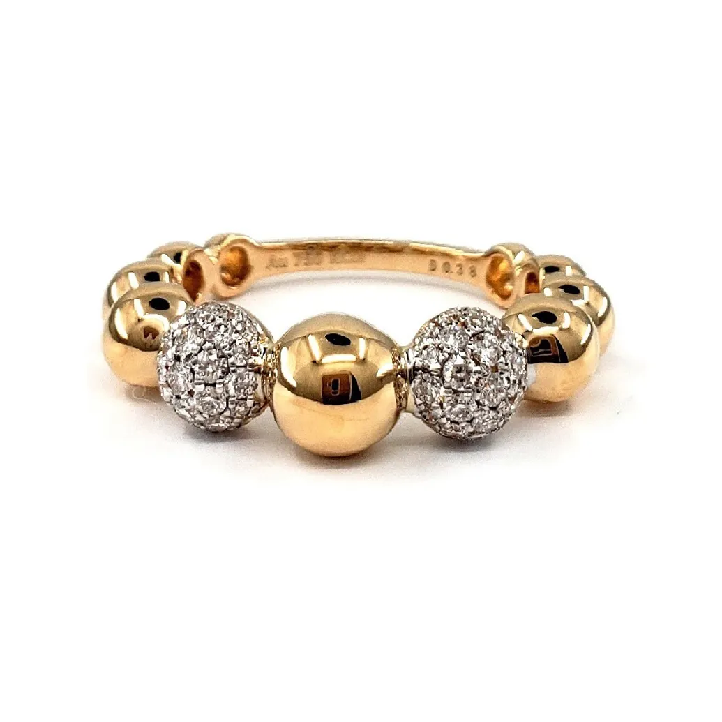 HongKong поставщик ювелирных изделий Кольцо 18k из цельного розового золота высокого качества бижутерия в форме шара обручальное кольцо набор для женщин