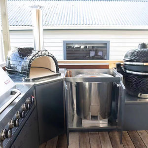 Parrilla de cocina al aire libre Combo de cajones de barbacoa y Diseño de barra de nevera de madera <span class=keywords><strong>Pitza</strong></span> Filipinas 304 Set Pizza Cocina al aire libre - Product Image 1