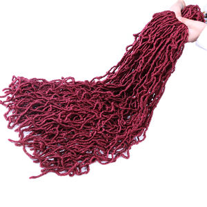 Extensiones de Cabello Sintético de 36 Pulgadas, Estilo <span class=keywords><strong>Trenzas</strong></span> Africanas Faux Locs en Color Naranja, Cabello de Crochet con Procesamiento Químico Teñido - Product Image 5