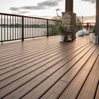 WPC terrasse extérieure 3d gaufrage profond plancher de grain de bois imperméable ignifuge bois plastique composite terrasse