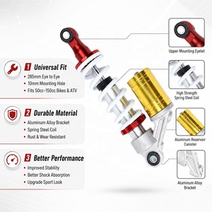 <span class=keywords><strong>Amortisseur</strong></span> arrière universel pour moto, scooter, VTT, <span class=keywords><strong>quad</strong></span>, dirt bike, diamètre de l'œillet 285 mm, 10 mm - Product Image 4