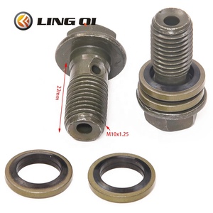 El tornillo de tubo de aceite LING QI M10x1.25 de la bomba de freno es aplicable a vehículos todoterreno, motocicletas todoterreno, karts, etc., aleación de aluminio - Product Image 2