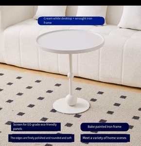 Meubles de salon nordiques à la maison Petite <span class=keywords><strong>table</strong></span> basse ronde avec livre rouge Design décontracté et simple pour appartements - Product Image 2