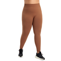 Leggings de yoga sans couture taille haute unis pour femmes grandes tailles, en Spandex, longueur genou, pour la course et le fitness