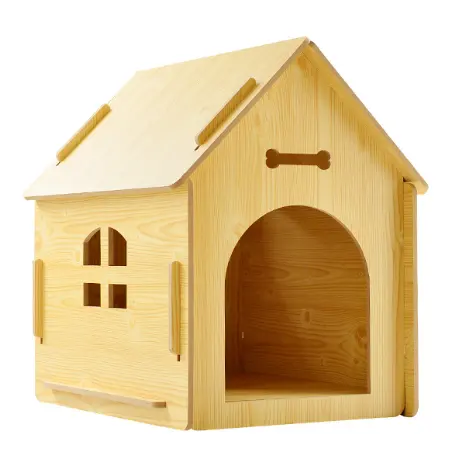 עץ כלב בית עץ מלונת קן כלב חתול מחמד בית חיצוני ומקורה