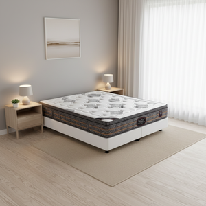 Materasso a molle insacchettate con pillow top doppio in lattice e spugna, di alta qualità per hotel e camere da letto, Fornitore Gold - Product Image 1