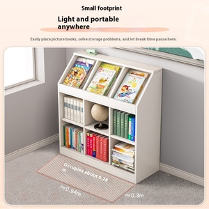 Étagères à livres solides modernes pour enfants, hauteur réglable, montage au sol, étagères de rangement multi-tailles pour salons, chambres à coucher, bureaux - Product Image 2