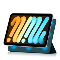 Étui en cuir intelligent à trois volets ultra mince pour iPad Pro 11 M4 2024 Matériau de protection en PU veille/réveil automatique 11 pouces