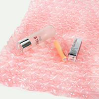 Film à bulles en forme de cœur rose en PE, barrière de protection antichoc, 30 % plus de protection, emballage gonflable