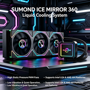 SM-360W/B-F4 Factory Price 360MM ARGB CPU <strong>PC</strong> <strong>Water</strong> <strong>Cooling</strong> Radiator Magnetic Pump Head Intel AMD Liquid Cooler <strong>for</strong> Gaming <strong>PC</strong> - Product Image 4