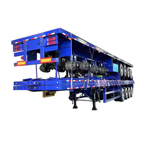 Remolque de Plataforma Plana de 4 Ejes y 40 Pies a Bajo Precio, Capacidad de Carga de 80 Toneladas, Semirremolque de Plataforma Plana de 45 Pies en Venta en Ghana - Product Image 3