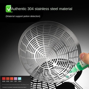 304 acier inoxydable grande taille de qualité alimentaire <span class=keywords><strong>passoire</strong></span> frite longue poignée pour nouilles ménage cuillère égouttoir <span class=keywords><strong>passoire</strong></span> - Product Image 2