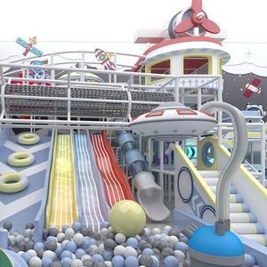 معدات ملعب داخلية كبيرة مخصصة مع تصميم منزلق LED أثاث غرفة اللعب - Product Image 3