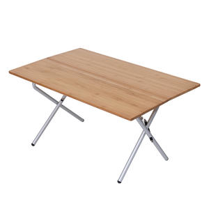 Table pliante Nan Bamboo rectangulaire couleur bois naturel, table de pique-nique pour le camping en plein air, pour 4 personnes, portable et légère - Product Image 5