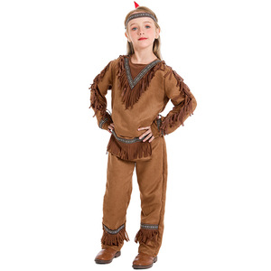 Costume Cosplay Sauvage pour Enfant Imprimé Léopard Primitif Africain, Costume de Fête d'Halloween pour Enfant, Costume de Performance Indien - Product Image 2