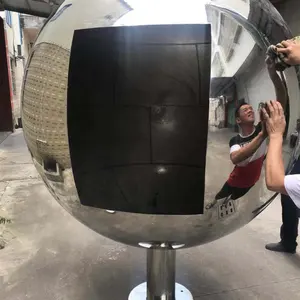 100cm 120cm 150cm 180cm large mirror polished stainless steel hollow sphere