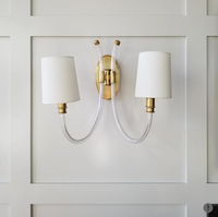 XZ American Indoor Vintage Lámpara de pared de latón Mesita de noche Ático Decoración del hogar Pasillo Industrial LED Hotel Sconce Lámpara de linterna de pared