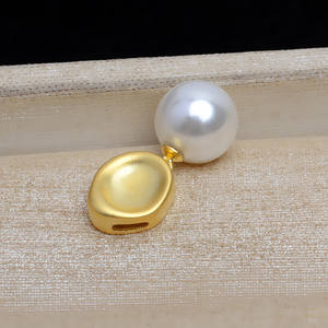 Ensemble de pendentifs et boucles d'oreilles baroques en argent S925, collier pour femme givré, accessoire en perle déformée DIY 5115 - Product Image 4