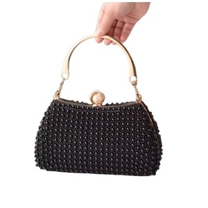 Bolso de Mano y Cartera de Lujo para Mujer Joven, Diseño Elegante con Cuentas, Cierre Magnético, Ecológico, de Poliéster - Product Image 5
