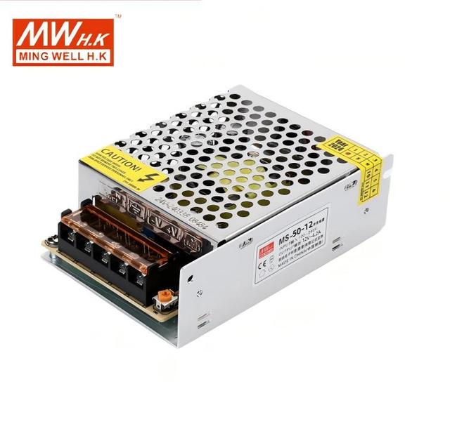 Mean Well MS-50 50W Mini Compact Single Output AC-DC Switching Power Supply with 100-240V Input 88% Efficiency for LED Lighting