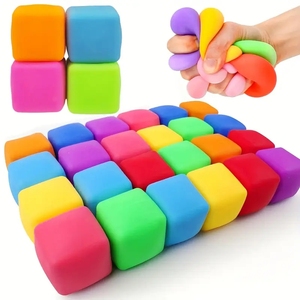 Thư giãn Squishy Cubes-đầy màu sắc, chậm tăng động đậy đồ chơi cho thanh thiếu niên, Giáng sinh thả stuffers & Đảng ủng hộ - Product Image 1